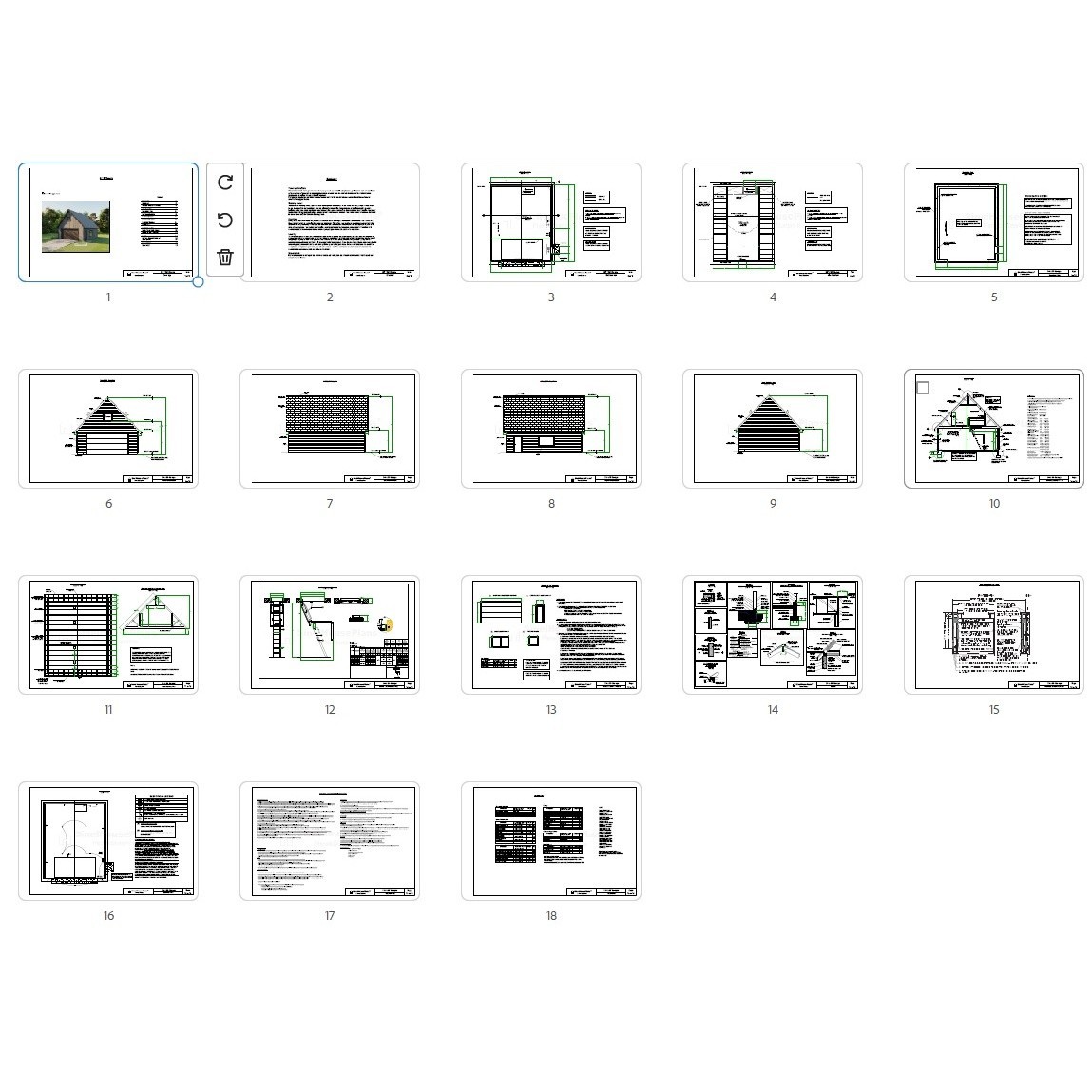 24’x30′ Two Car Garage Plan with Loft