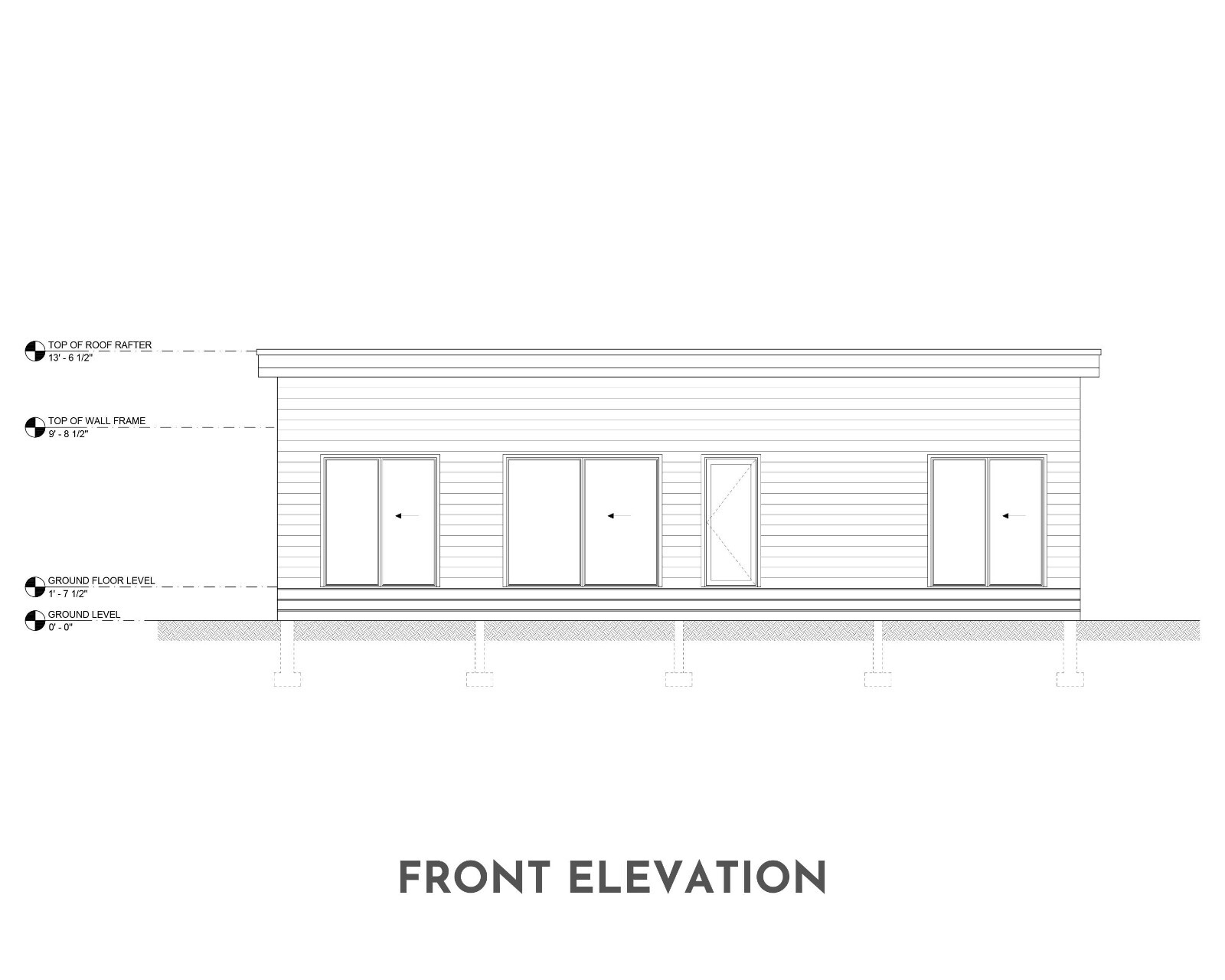 Modern Cabin House, 16′ x 40′, 640 Sq Ft, Tiny House, Architectural Plans