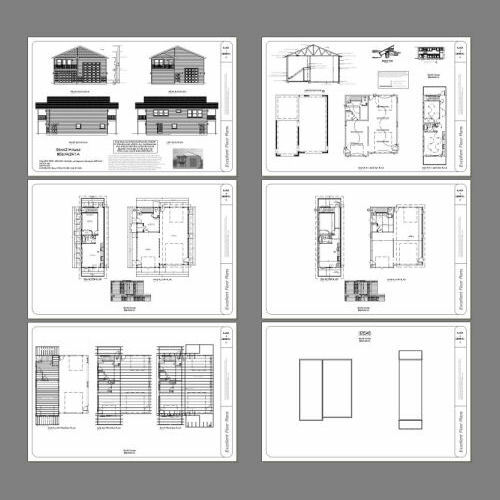 36×42 Apartment with 1-Car 1-RV Garage — PDF Floor Plan — 853 sqft — Model 1A