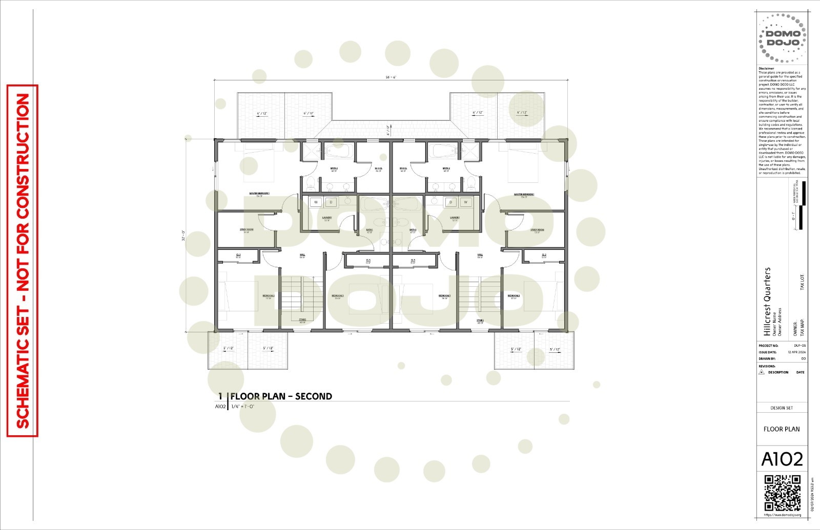 Hillcrest Quarters Duplex Plans – PDF Downloadable Blueprint