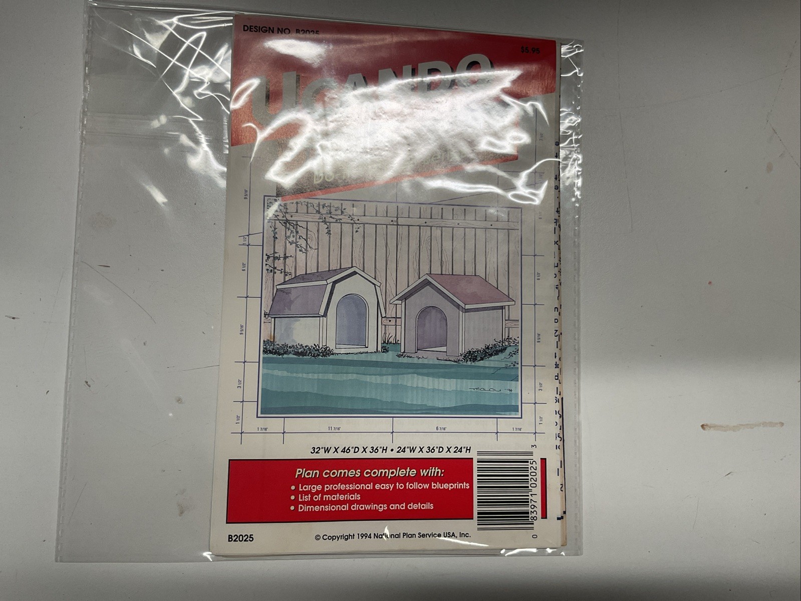 UCANDO Doghouse Plan 2 Designs Blue Print Gable/Gambrel Dog House B2025