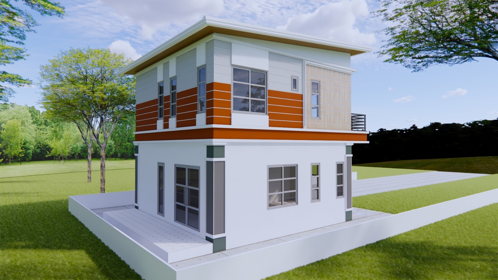 23×23 Feet House Plan 7×7 Meter 3 Bed 3 Bath Shed Roof PDF Plan (A4 Hard Copy)