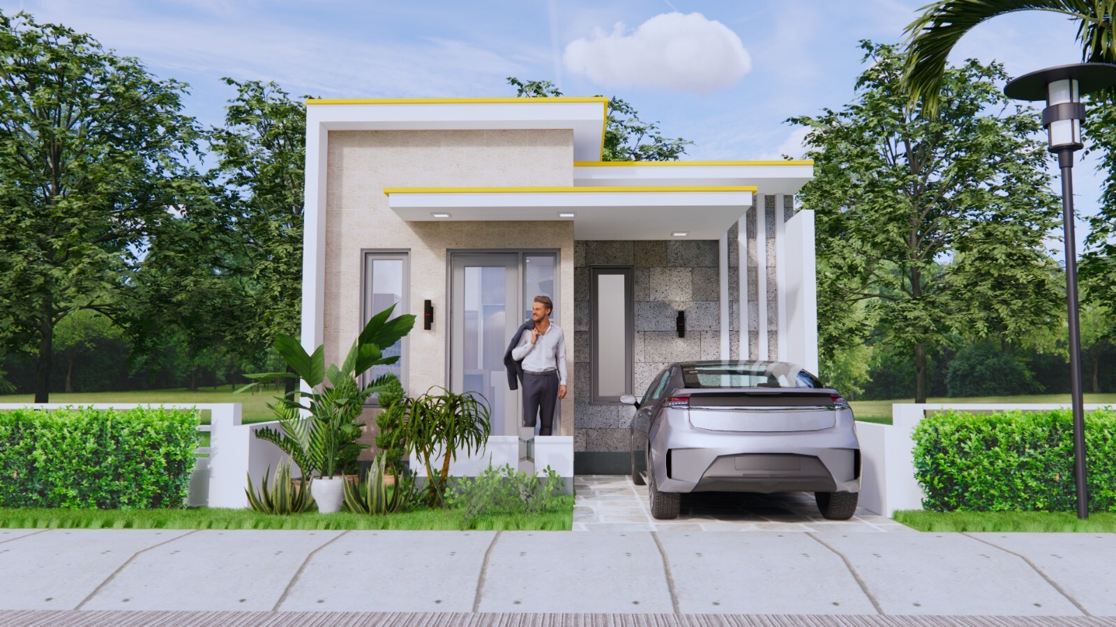 20×23 feet Small House 6×7 meter 2 Beds 1 Bath Terrace PDF & (A4 Hard Copy)