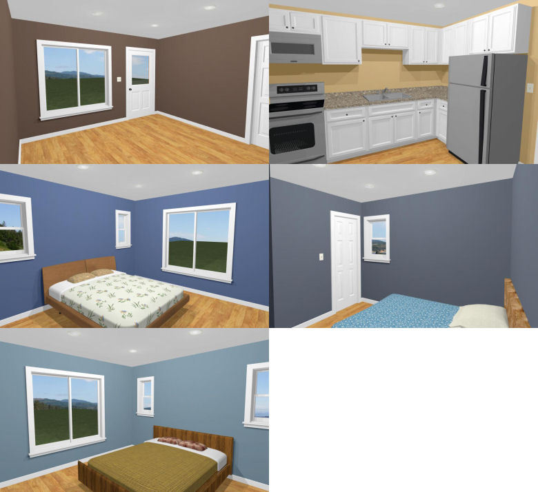 36×24 House — 3 Bedroom 2 Bath — 864 sq ft — PDF Floor Plan — Model 5