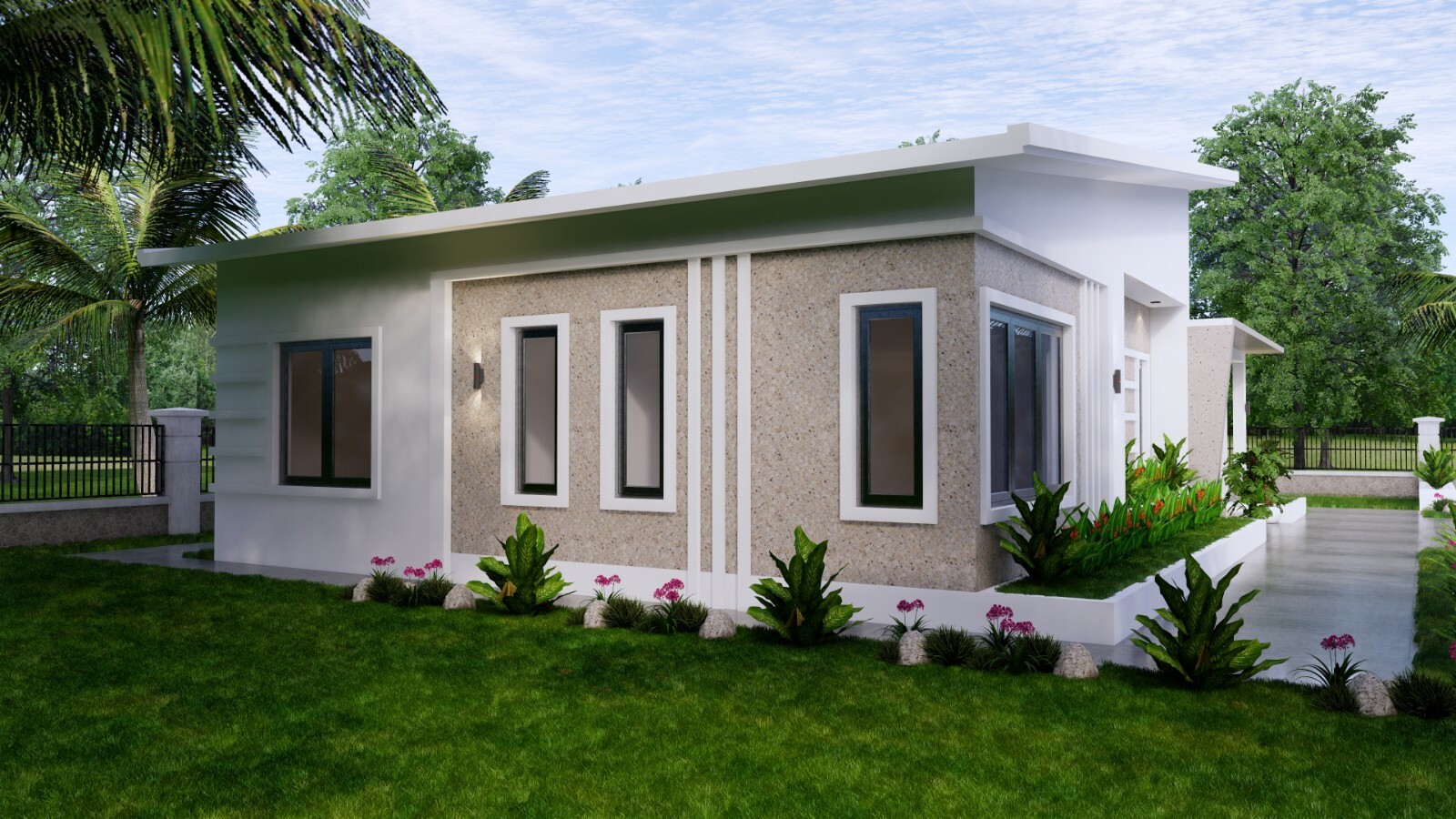 49×30 Feet House Plan 15×9 Meter with 3 Beds 3 Baths Shed Roof (A4 Hard Copy)