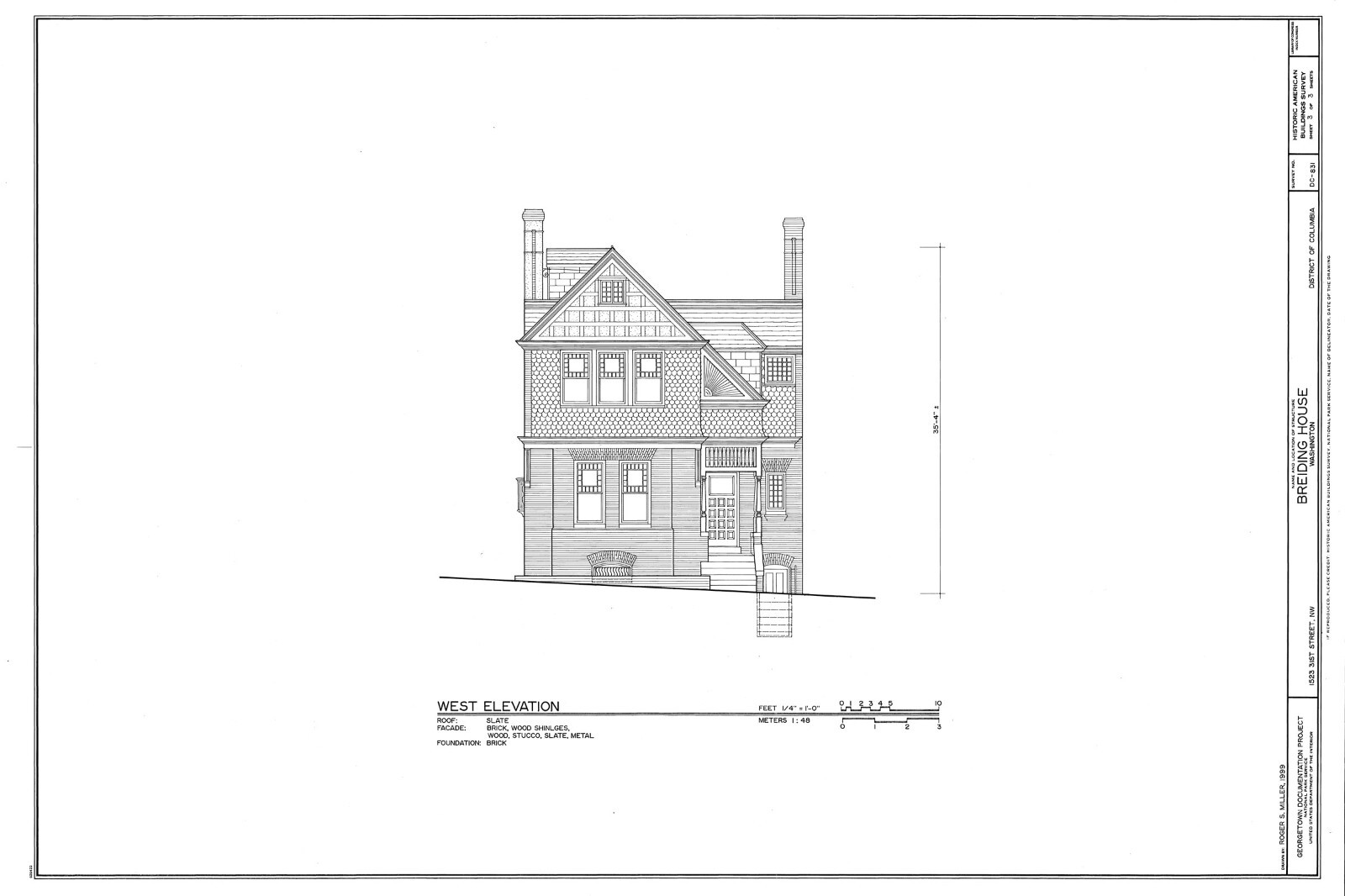 Charming narrow city lot Victorian Romanesque style home, architectural plans