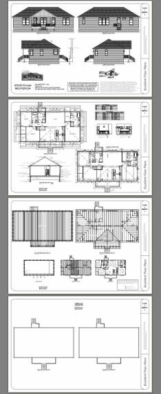60×30 House — 3 bedroom 2 Bath — 1,800 sqft — PDF Floor Plan — Model 3A