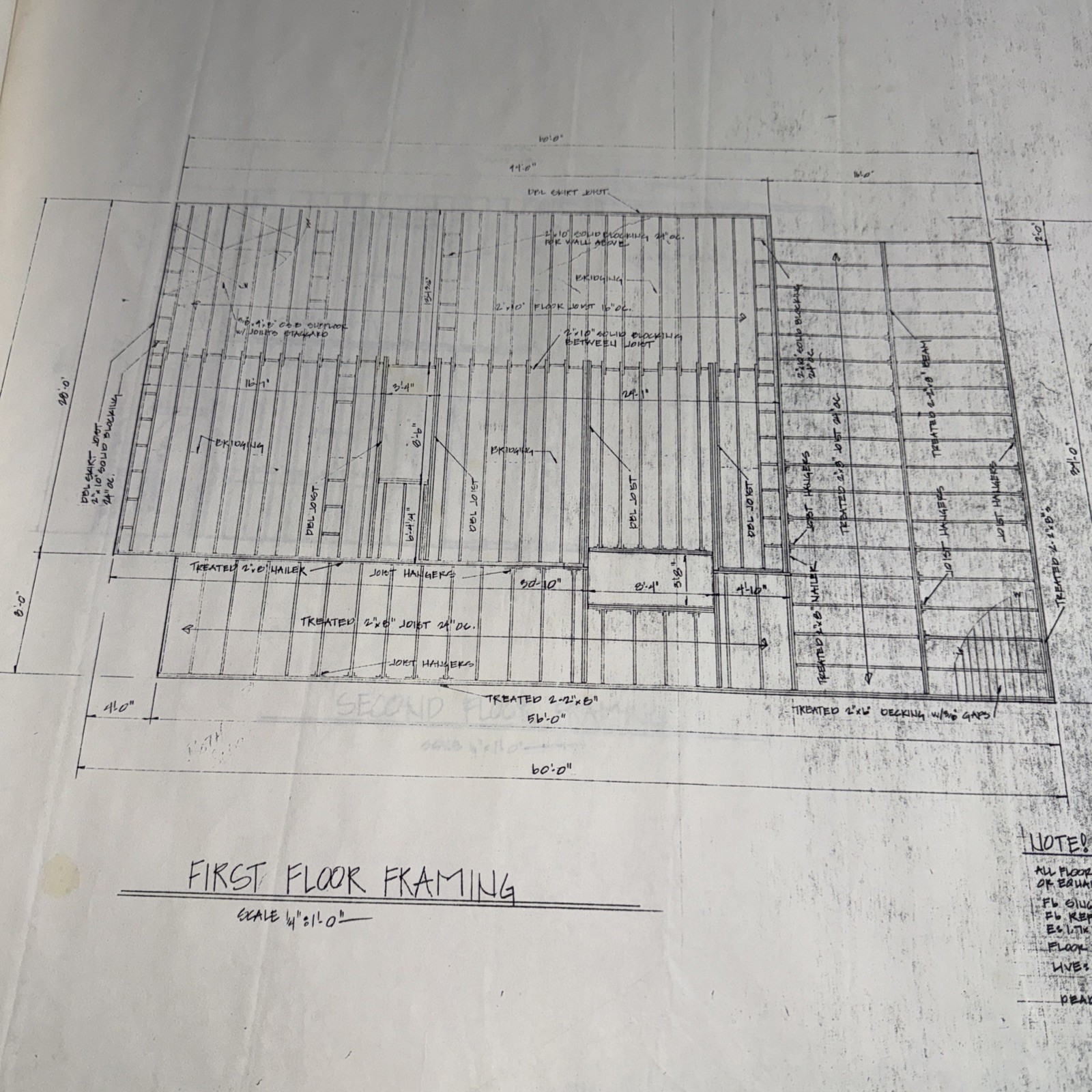 Vintage LOG HOME 44’x28’ w/Loft House Complete Set Of Blueprints Builder Plans