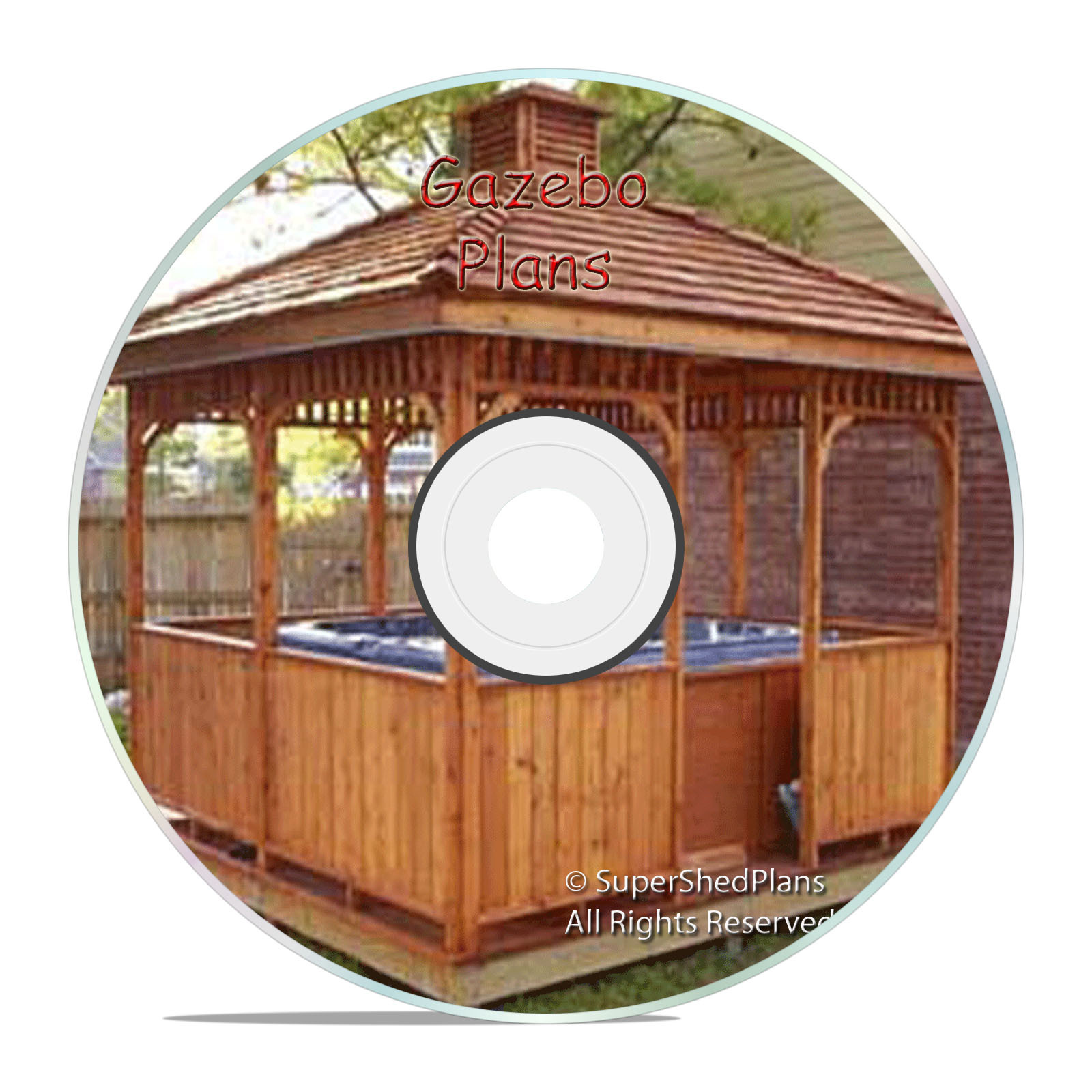 Beginner Design Gazebo Plans, 12ft Square Gazebo, Hip Roof Plans, Easy to Build