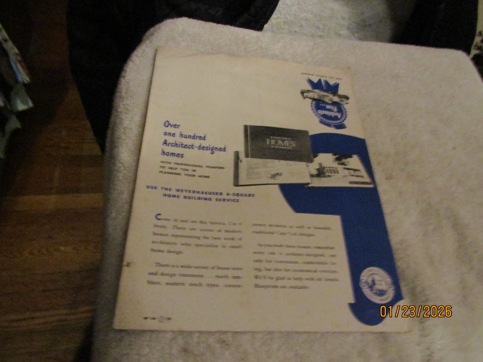 Vintage Weyerhaeuser 4 Square Guide Home Manual Plans Breezeway & Garage 4151