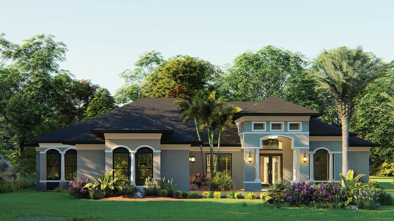 CAD FILE BLUEPRINTS MEDITERRANEAN HOUSE PLAN ARCHUP #104M