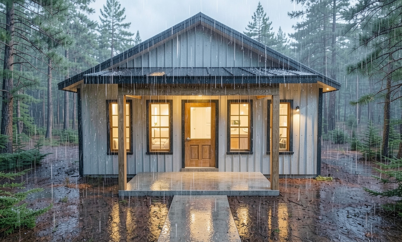 840 Sqft (Living) Modern Cabin – 2 Bd, 1 Ba