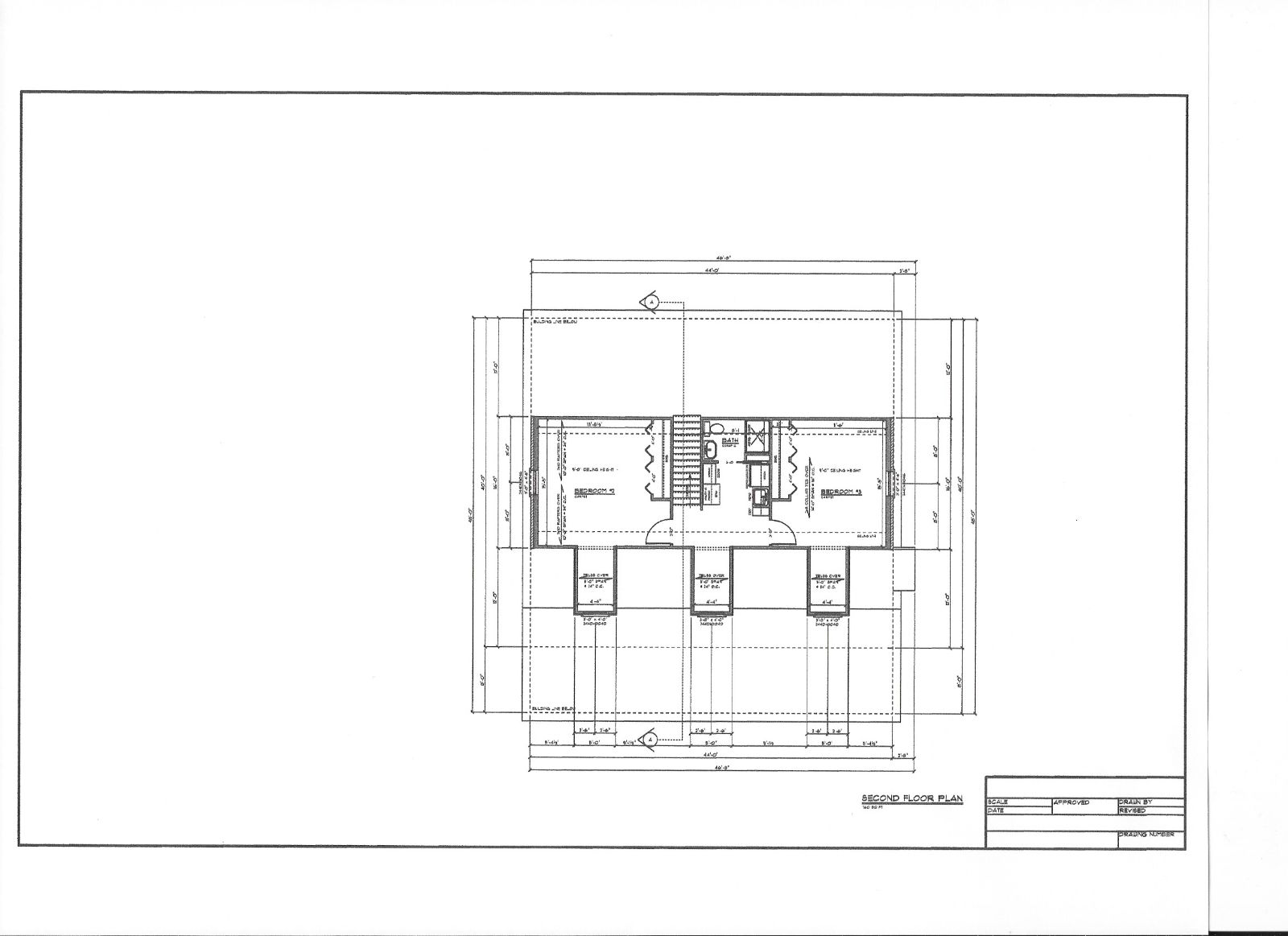 Full Set of two story 3 bedroom house plans 2,534 sq ft