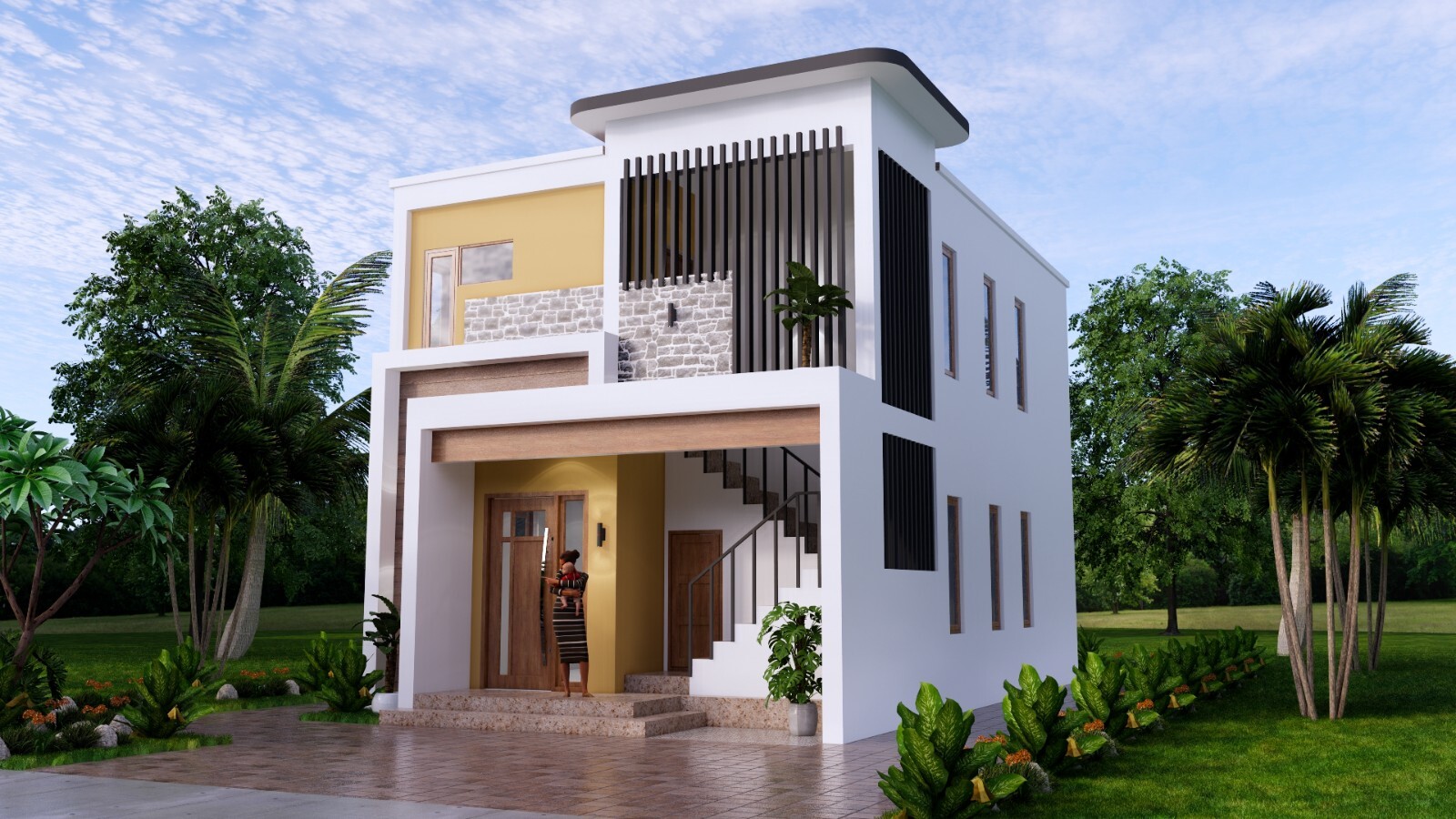 20×30 Duplex House Plan 6×9 Meter 2 Beds 1 Bath Each Floor PDF & A4 Hard Copy