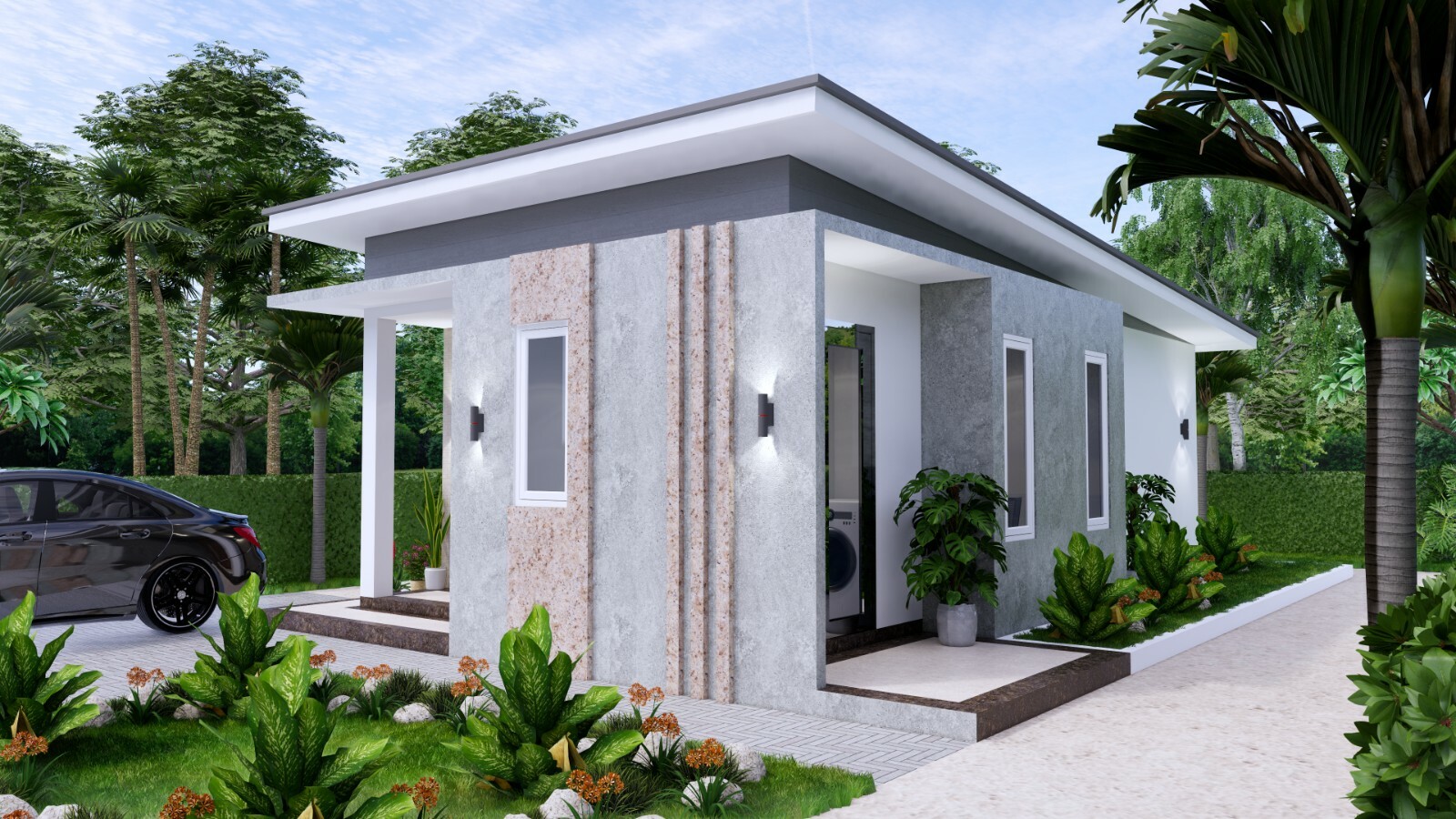 15×30 Feet Small House Plan 4.5×9 Meter 1 Bed 1 Bath Shed Roof (A4 Hard Copy)