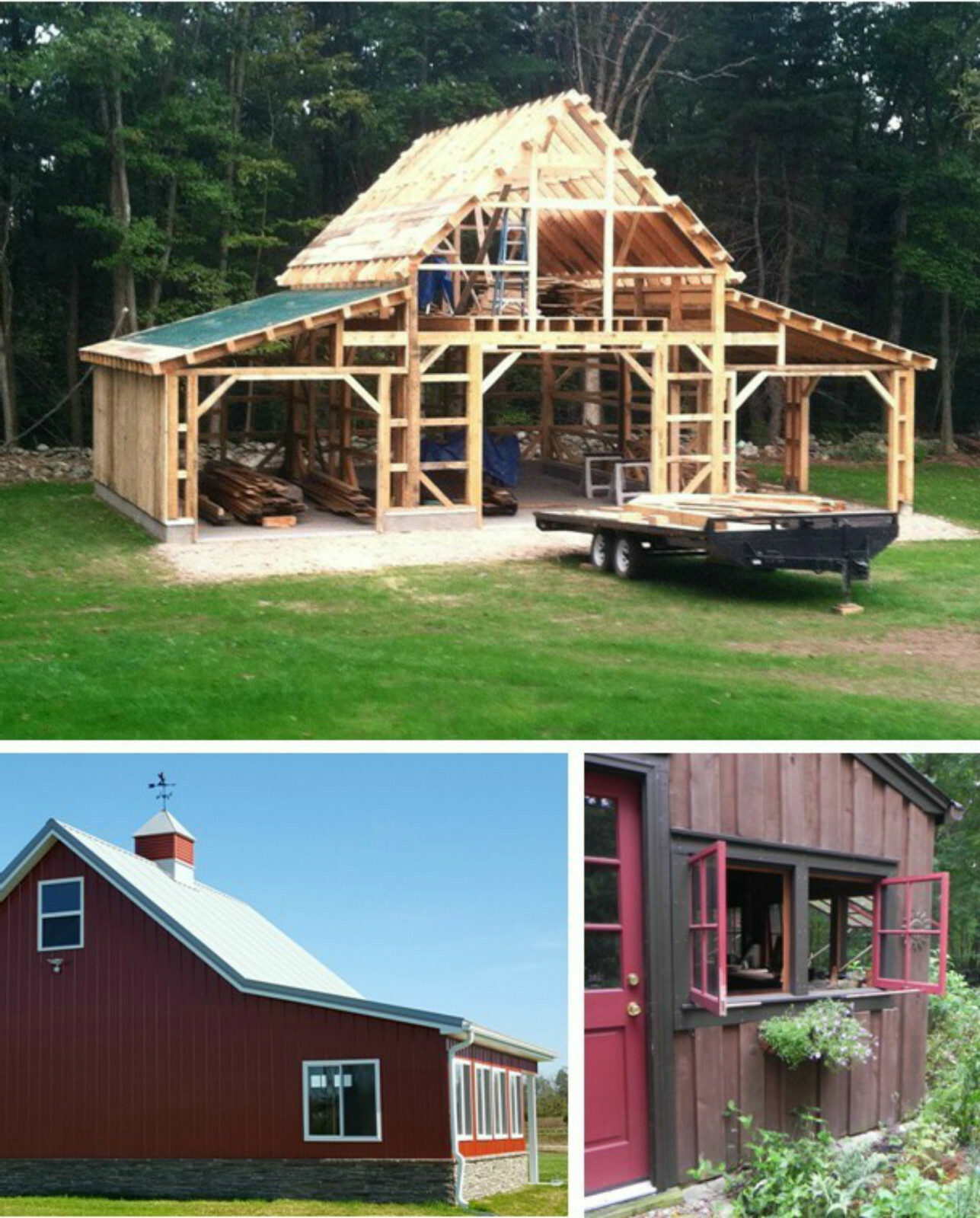 44 Pole-Barn Designs with Lofts – Complete Construction Plans (B7)