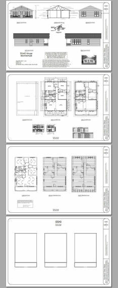 30×40 House — 3 Bedroom 2 Bath — 1,200 sq ft — PDF Floor Plan — Model 2B