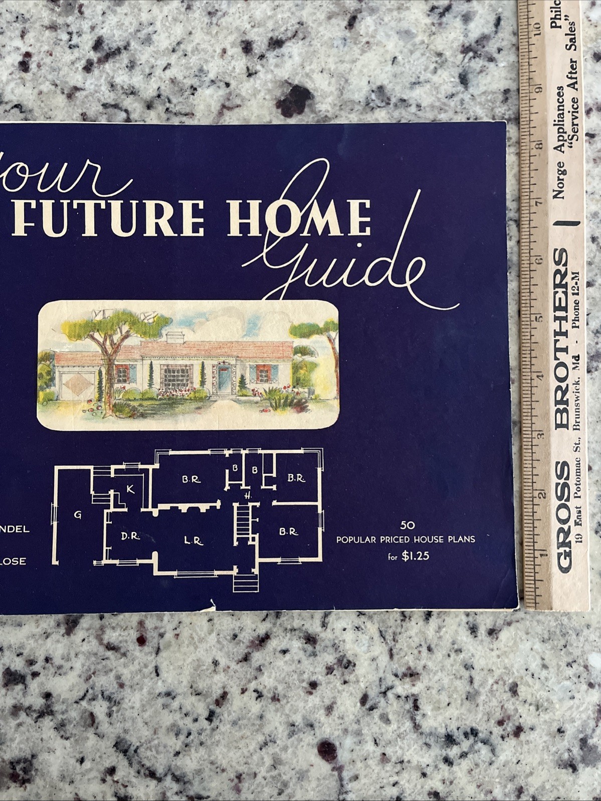 Vintage 1945 Future Homes Co Home Plan Catalog MCM Ranchers 50 Colorful Drawings