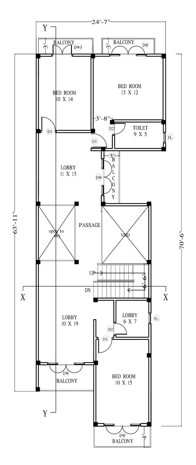 Modern House Plan Box Type 3D images DWG CAD File And PDF For Blueprint Plans