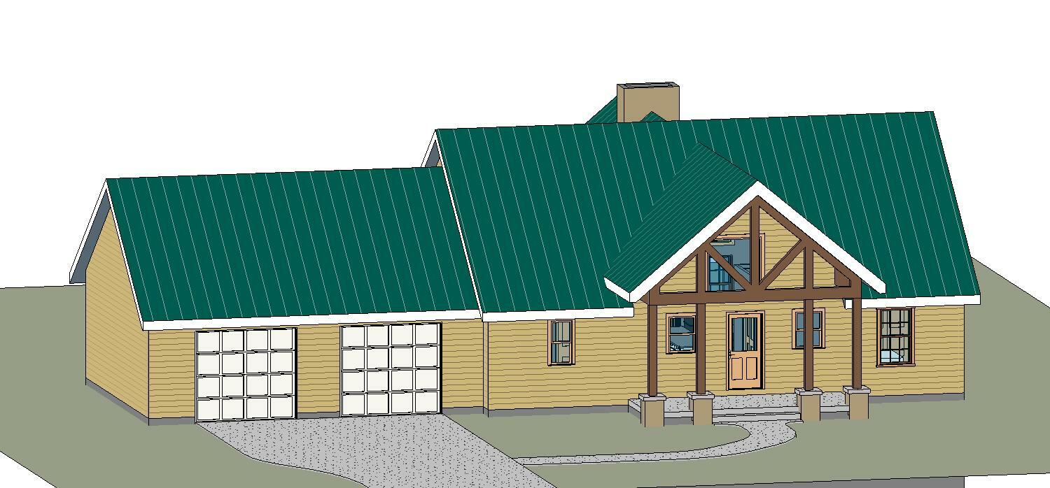 Custom Home House Building Plans 4 bedroom Blueprints 1365 sq ft PDF files