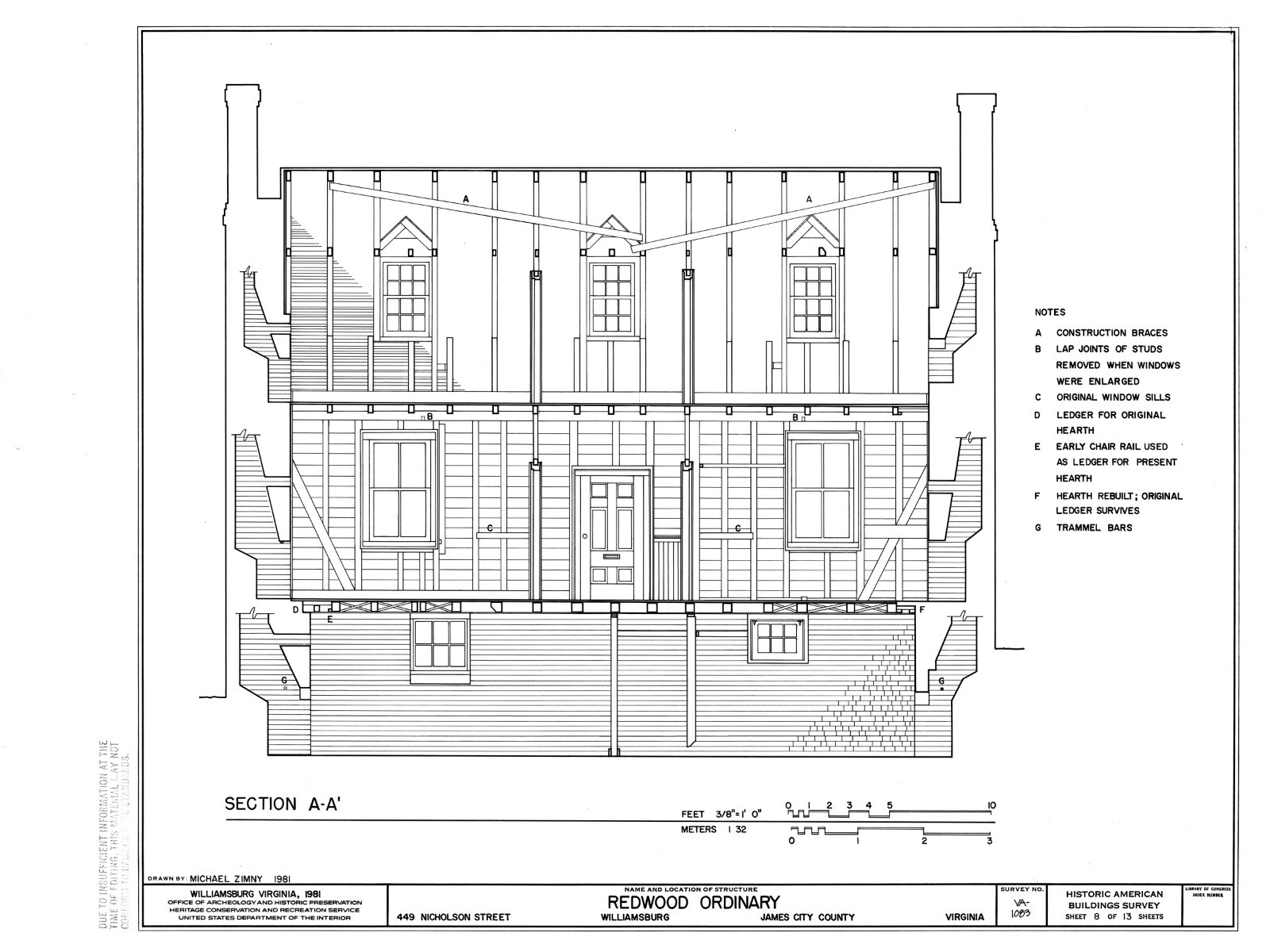 Colonial Williamsburg Timber Framed Cottage – Printed Architectural Plans