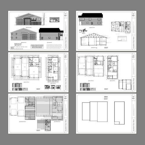 60×48 Apartment with 2-Car 2-RV Garage – PDF FloorPlan – 1,604 sqft – Model 1C