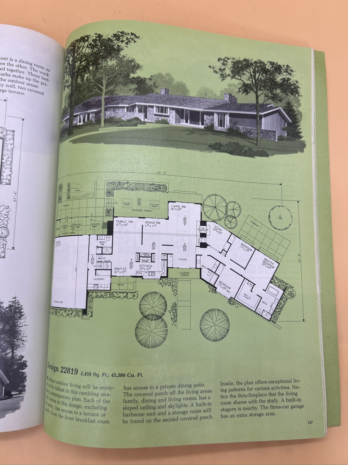 Home Planners Inc. One Story Homes 2000+ Sq Ft Contemporary Traditional Plans.