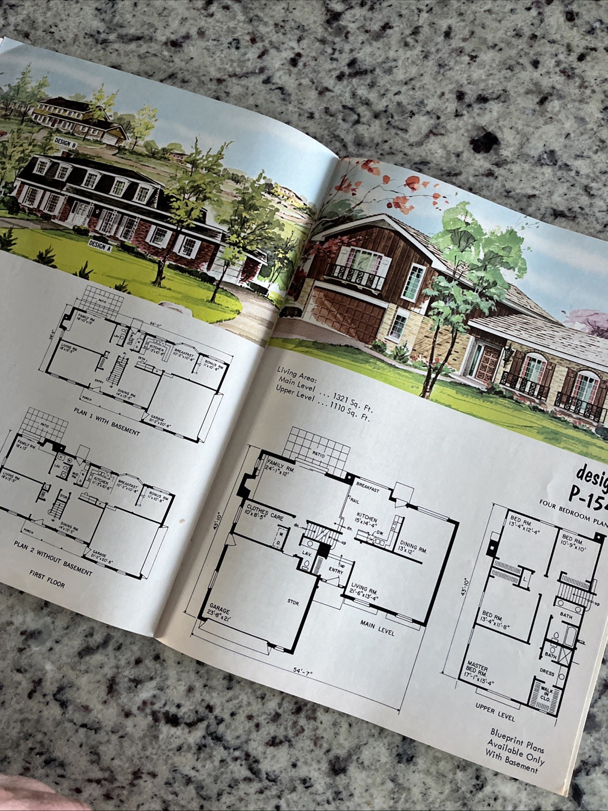 Vintage 1972 MCM Home Plans Design Catalog Blueprints Ranch Split-Level Houses