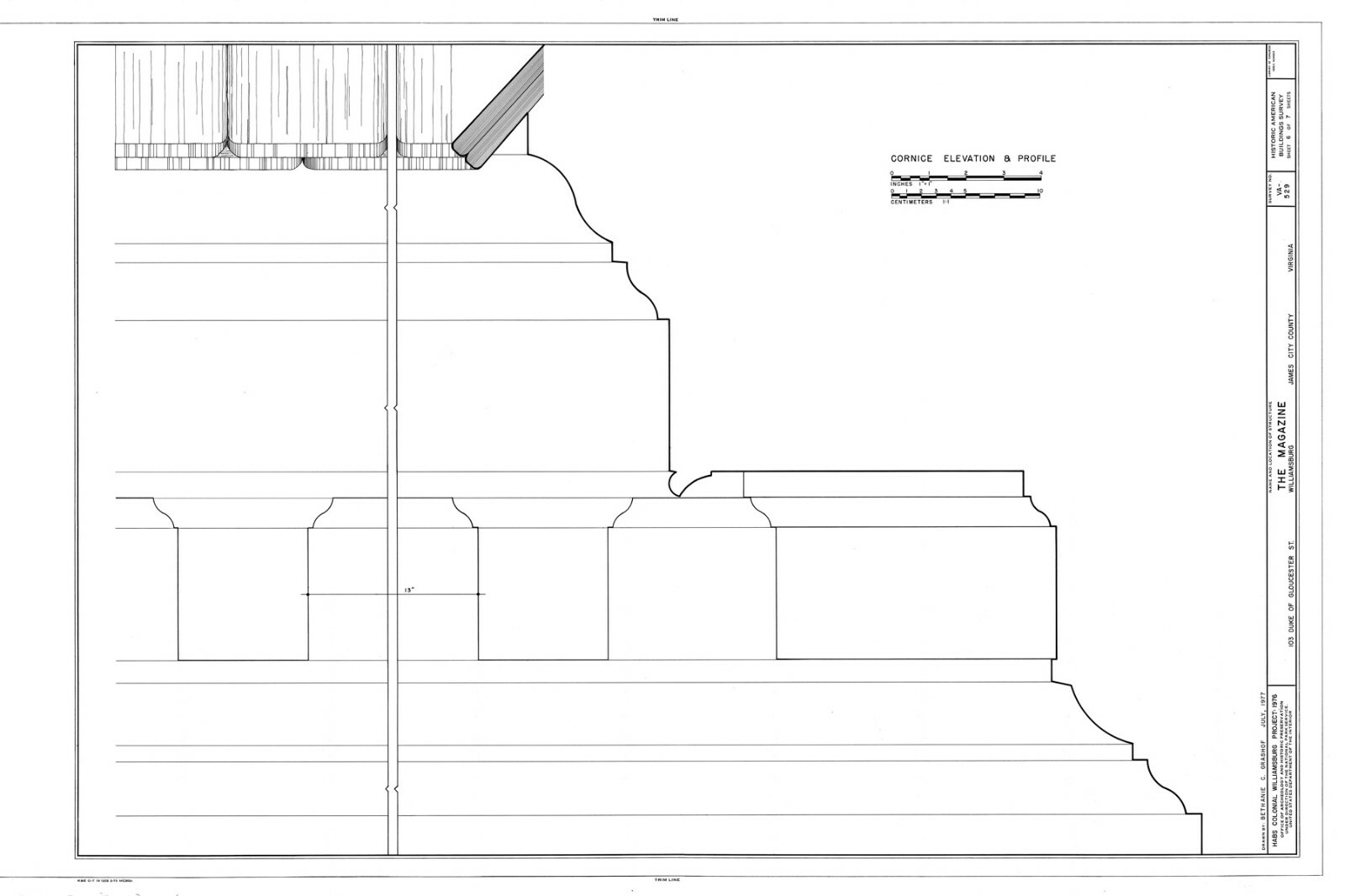 Historic Colonial Williamsburg Octagon brick house printed plans, 2 stories