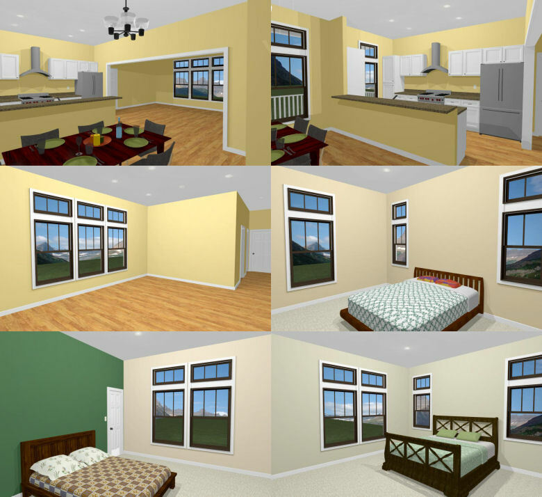 60×30 House — 3 bedroom 2 Bath — 1,800 sqft — PDF Floor Plan — Model 3E