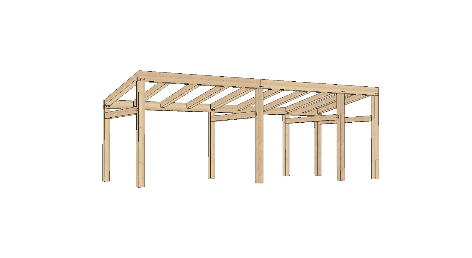 12′ x 30′ Mini Lake Cabin II Timber Frame Plan Set