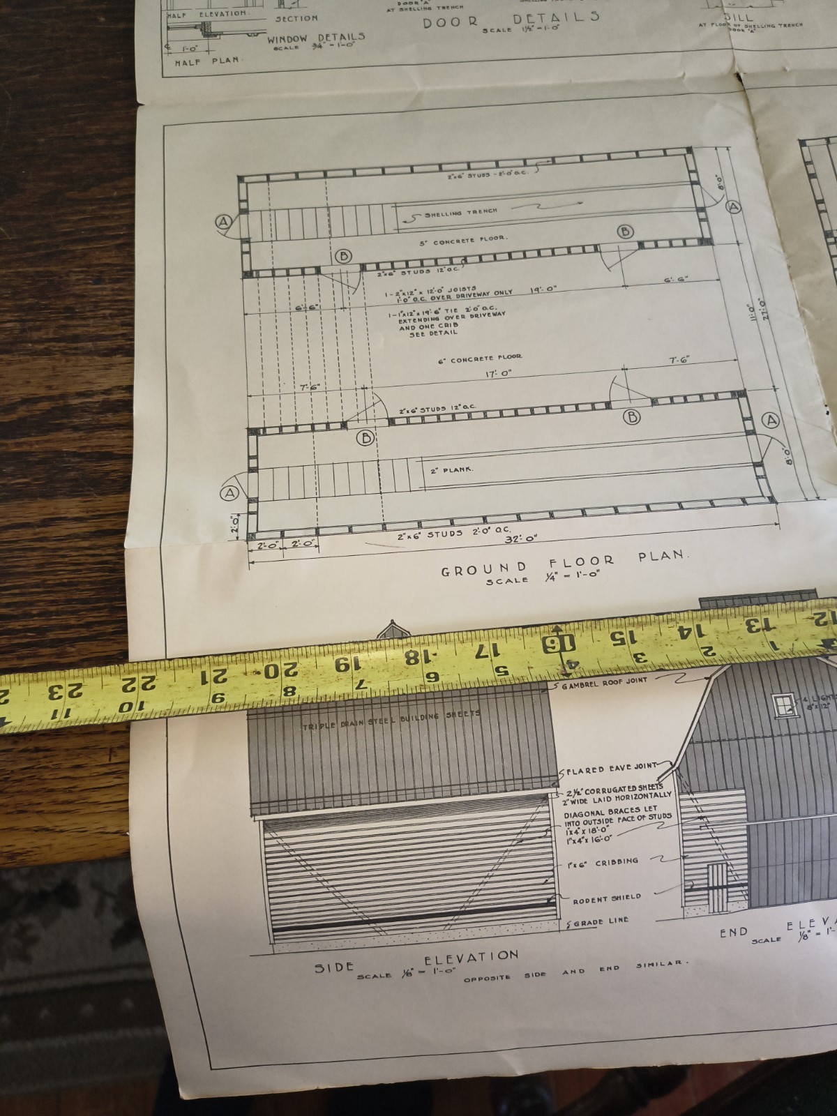 Vintage Corn Crib And Grainary Blue Prints Building Plan Republic Steel Corp Chi