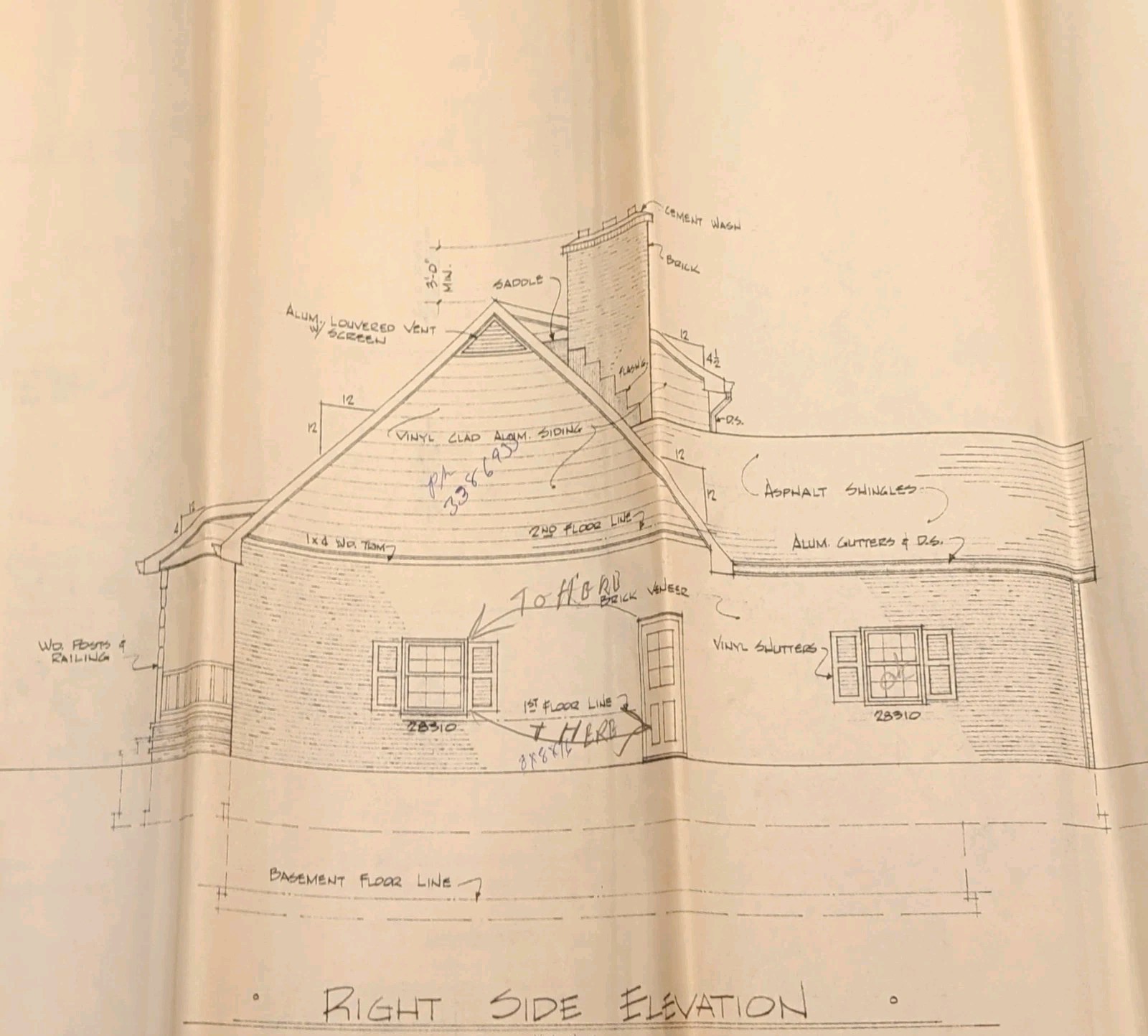 Home Blueprint Set, Elevations & Floor Plans Jas Dossa Home, Olmstead OH