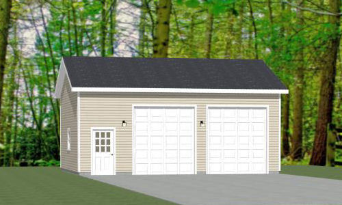 30×24 2-Car Garage — 720 sq ft — PDF Garage Plan — 12ft Walls — Model 11