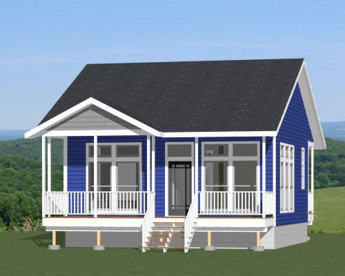 26×26 House — 1 Bedroom 1 Bath — 676 sq ft — PDF Floor Plan — Model 1A