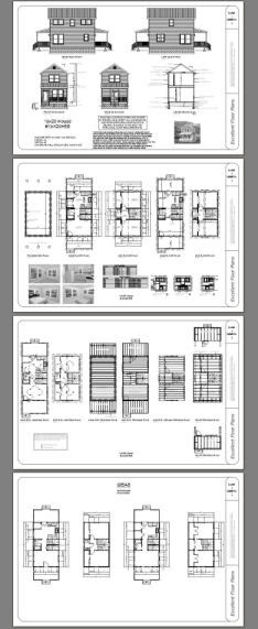 16×28 House — 2 Bedroom 1.5 Bath — PDF Floor Plan — 814 sq ft — Model 5B