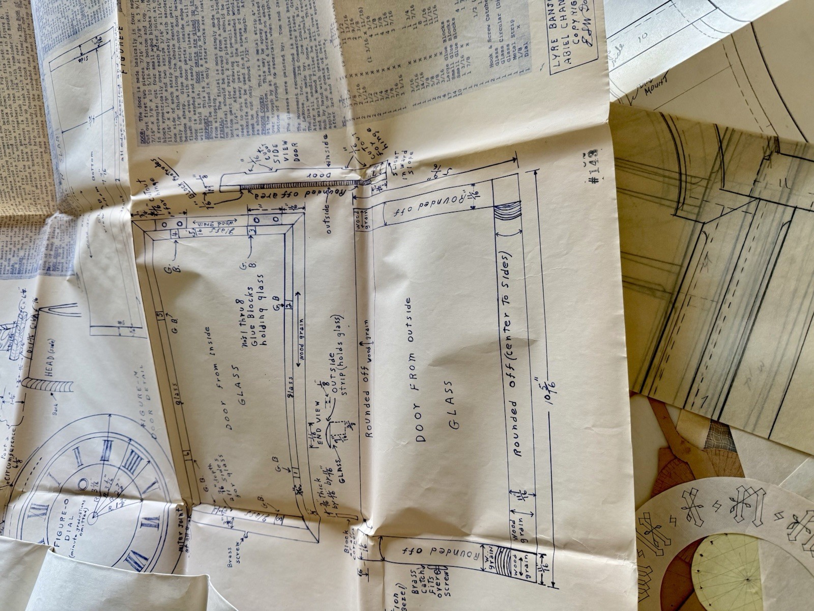 LOT 5 Original Clock-building Plans And Patterns
