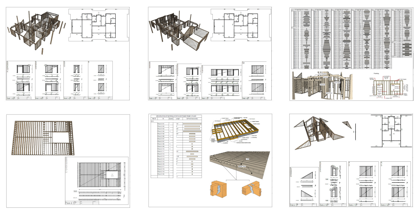100’x54’ 4-Beds 4-Baths Charming A-Frame Architectural Build Plans PDF Download