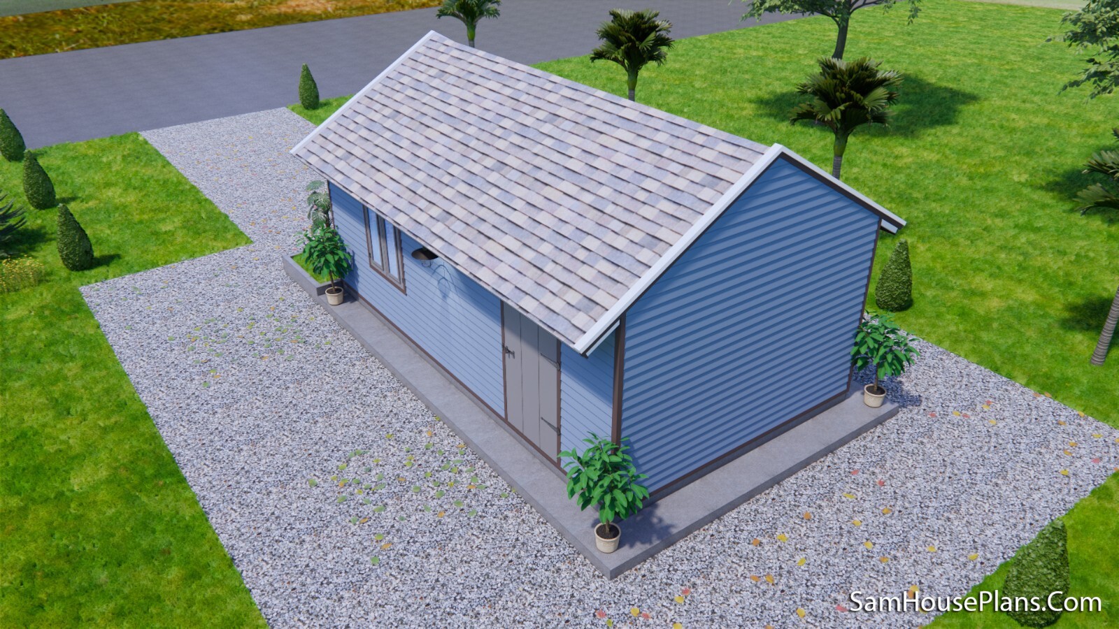 13×23 Feet 4×7 Meter 1 Car Garage Shed Plan PDF Plans (A4 Hard Copy)