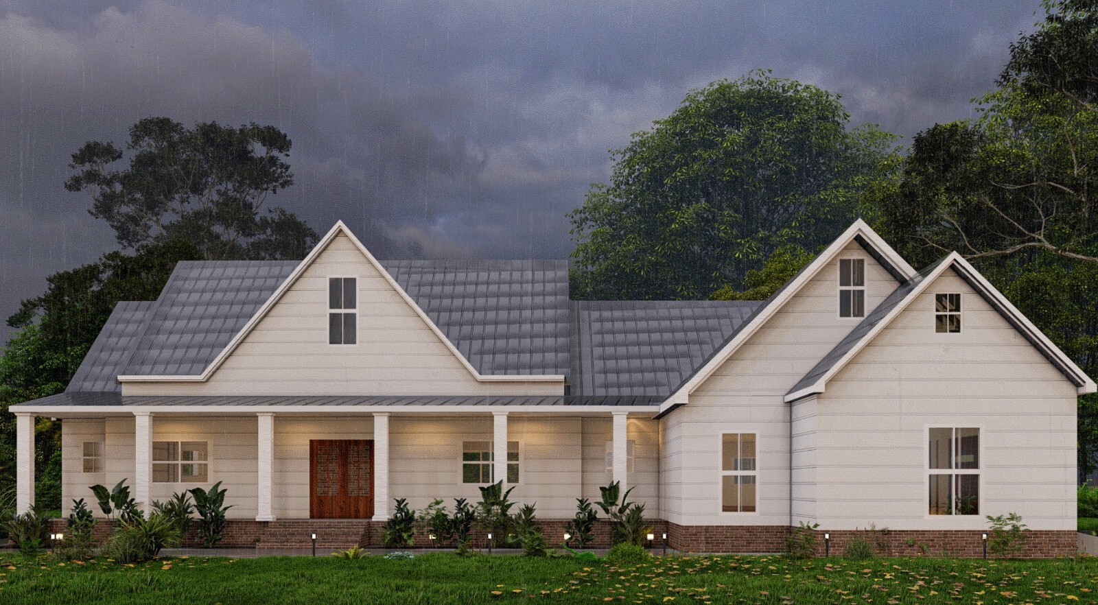 Plans for a 2 Bedroom Home with 5-Car Garage, Workshop, Attic Room, and Basement