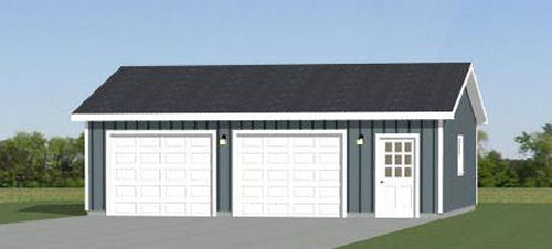 30×26 2-Car Garage — 780 sqft — PDF Floor Plan — Model 1A