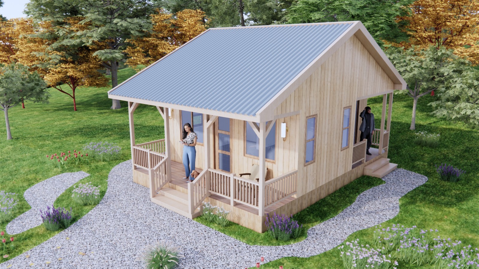 18×21 Shed Plan 1 Bed 1 Bath 5.5×6.5 Meter (PDF and A4 Printed Plans)