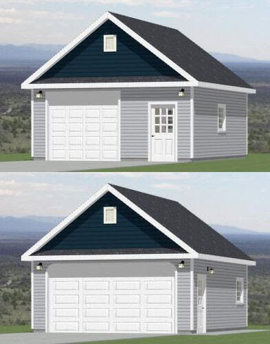 20×24 2-Car Garage — 480 sq ft — PDF Floor Plan — Model 10