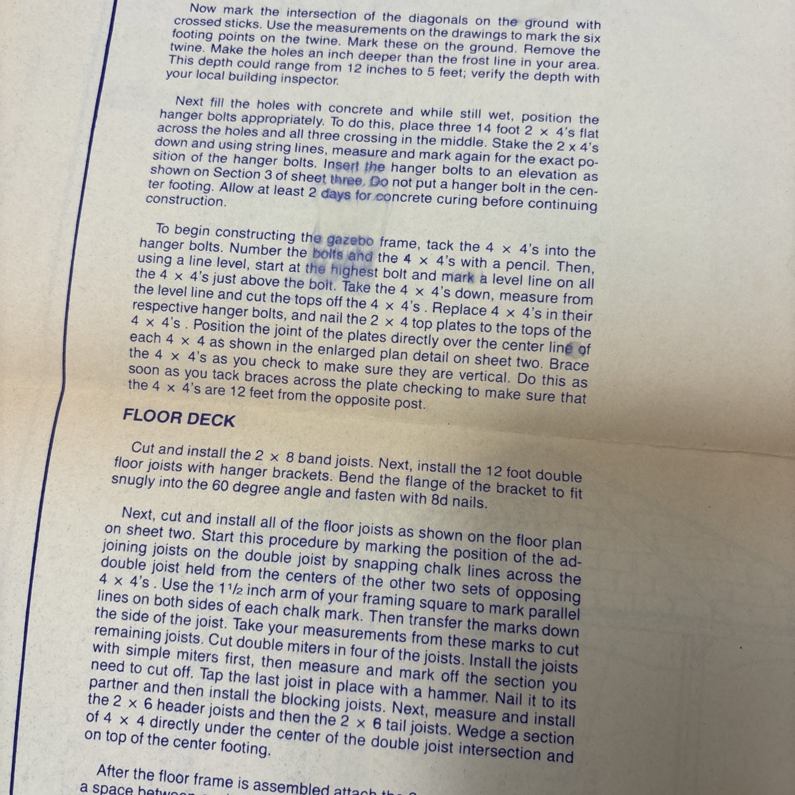 Better Homes & Gardens Project Plan No 50608 1986 Blue Prints For Gazebo