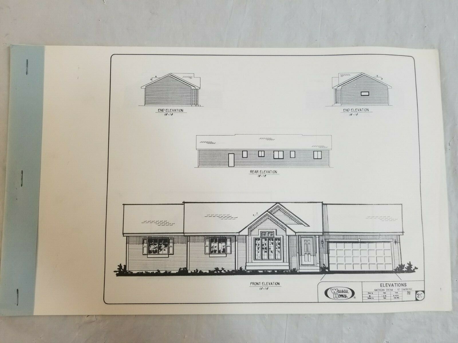 WASSAU HOMES American Dream Elevations CAMBRIDGE, Clairmont, Chancelor