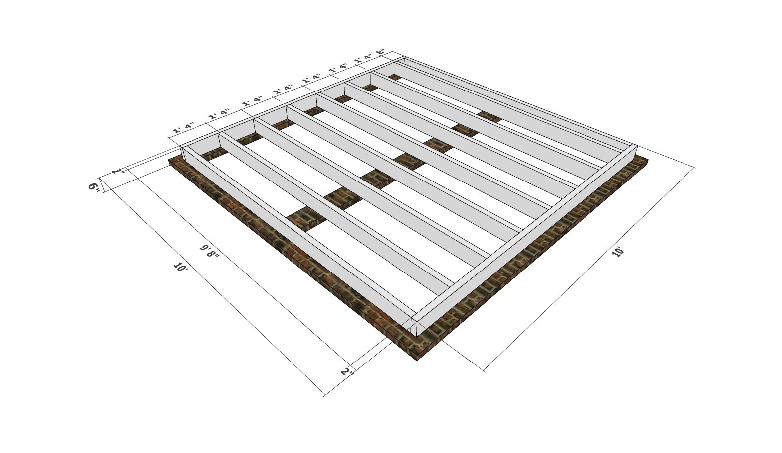 10×10 Lean to Shed Plans (A4 Printed Plans will send to your home)