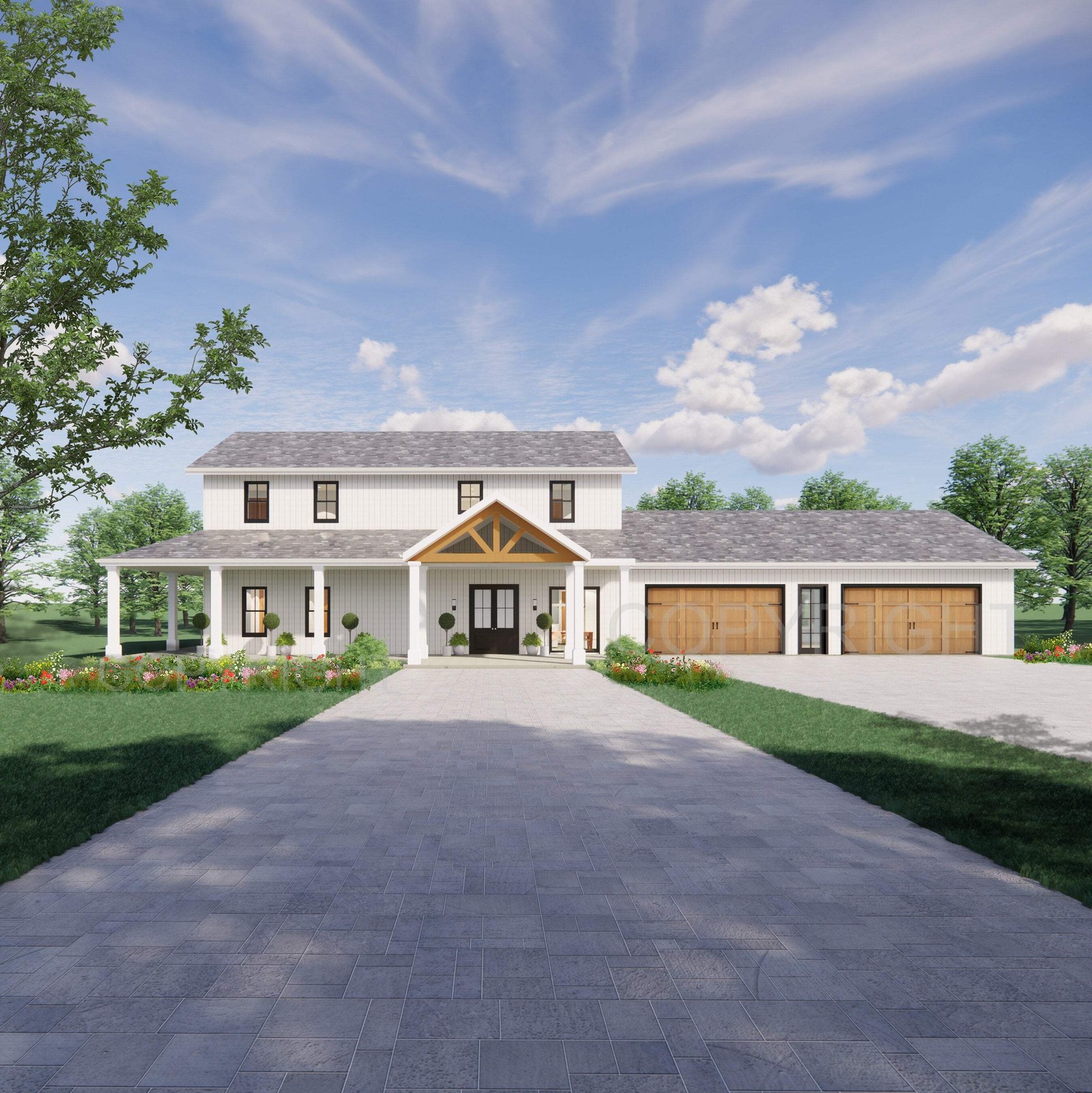 Crystal Springs Barndominium House Plan Design – 5 Bed 3.5 Bath 2,970 sq ft – 4